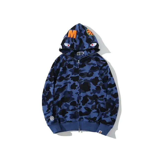 Camo bape Shark Hoodie's