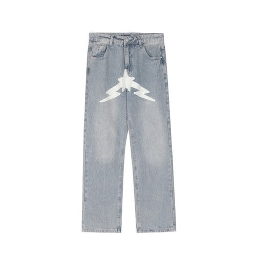 graphic Designer Star Print Pants