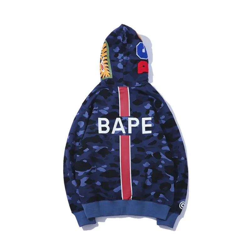 Camo bape Shark Hoodie's