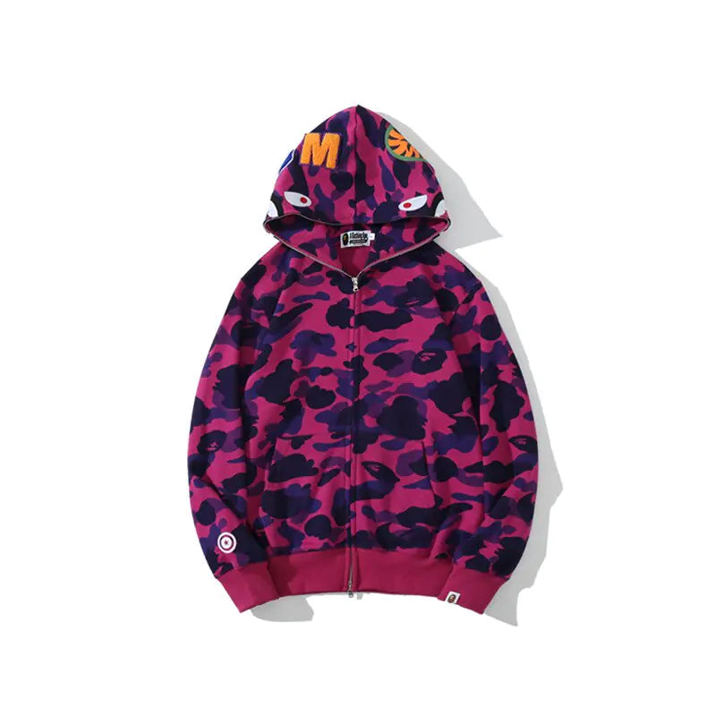 Camo bape Shark Hoodie's