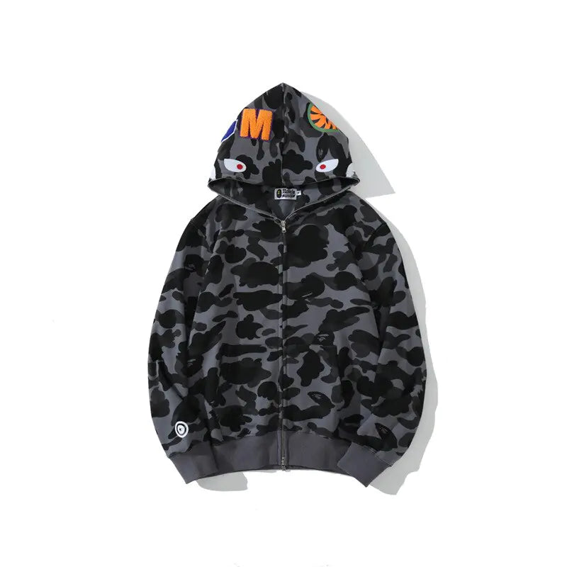 Camo bape Shark Hoodie's