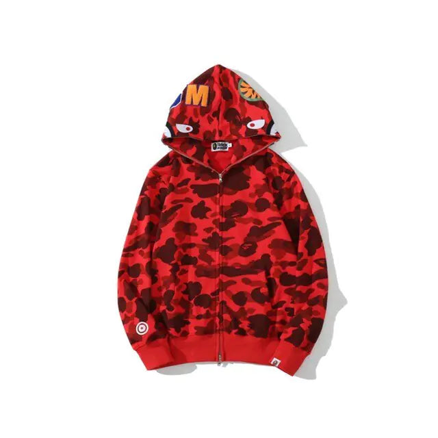 Camo bape Shark Hoodie's