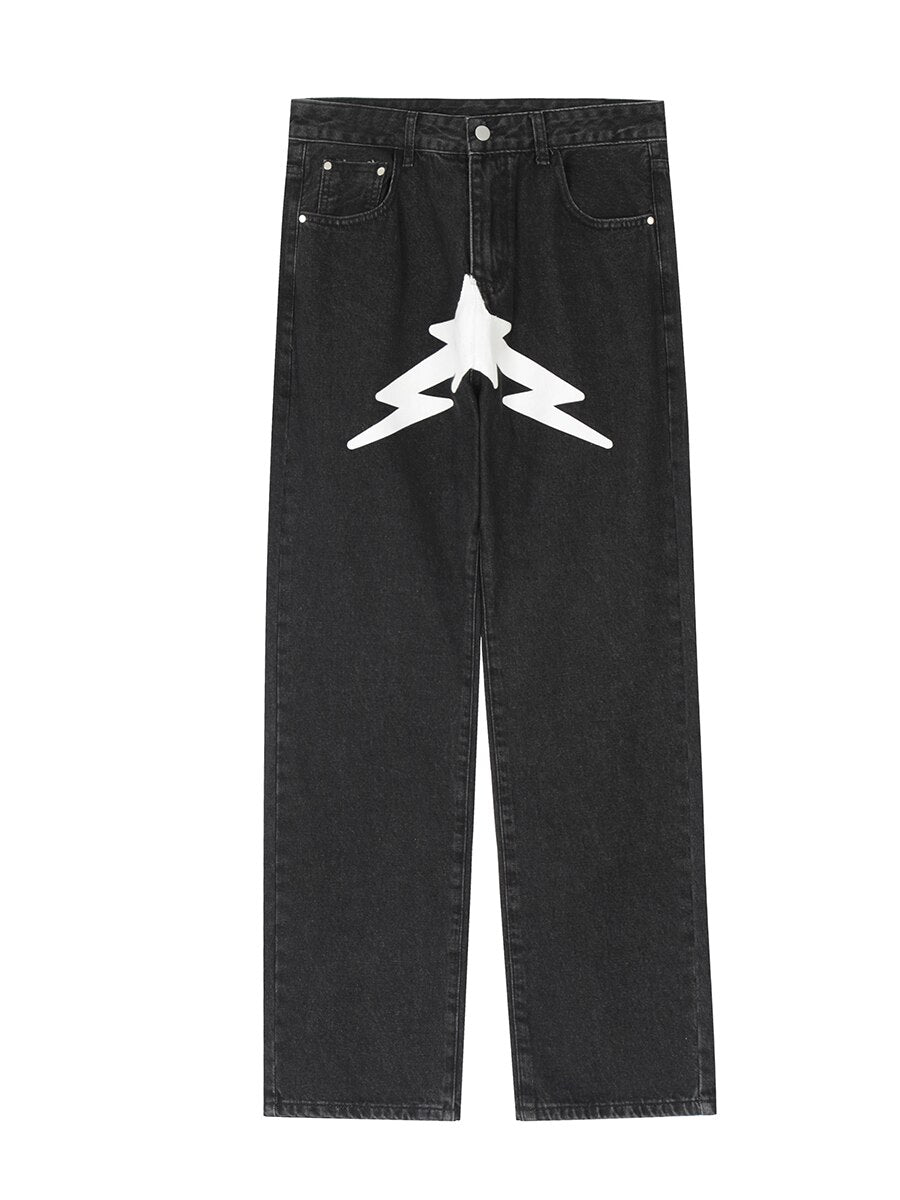 graphic Designer Star Print Pants